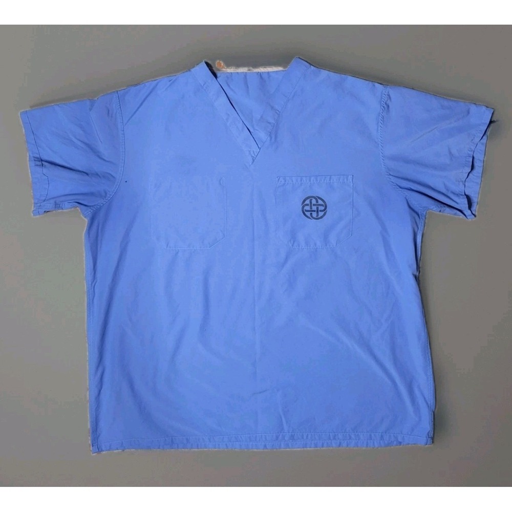 Medline PerforMAX Ceil Blue V-Neck Scrub Top XL 810NTHXL-CM Polyester Pocket